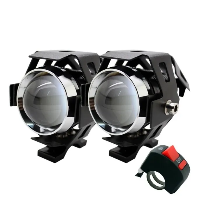 Faro LED moto - 3000LM CREE Chip U5 - 3 modalità - fendinebbia - impermeabile - 2 pezzi