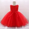 Vestido florido de renda - com laço - cristais - paetês