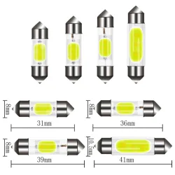 LEDBombilla LED COB para coche - C10W C5W - Festoon 31mm 36mm 39mm 41mm - blanco