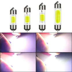 LEDBombilla LED COB para coche - C10W C5W - Festoon 31mm 36mm 39mm 41mm - blanco