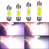 LEDBombilla LED COB para coche - C10W C5W - Festoon 31mm 36mm 39mm 41mm - blanco