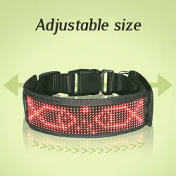 Collier pour chats / chiens - LED - Bluetooth - lumière défilante interactive numérique