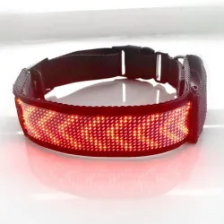 Hondenhalsband - LED - Bluetooth - digitaal interactief scrolllichtHalsbanden en lijnen
