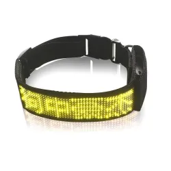 Hondenhalsband - LED - Bluetooth - digitaal interactief scrolllichtHalsbanden en lijnen