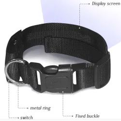 Halsband för katter/hundar - LED - Bluetooth - digitalt interaktivt rullningsljus