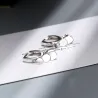 Silver round earrings - with dangle circlesEarrings
