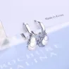 Silver round earrings - with dangle circlesEarrings
