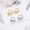 AretesPendientes redondos de plata - con círculos colgantes