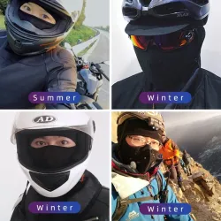 Calda maschera per il viso invernale - con protezione per il collo - sottocasco termico - antivento