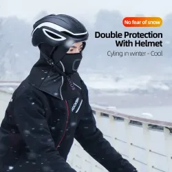 Calda maschera per il viso invernale - con protezione per il collo - sottocasco termico - antivento
