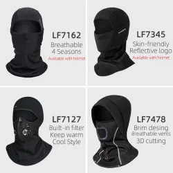 Masque d'hiver chaud - avec protection du cou - thermique - cagoule coupe-vent