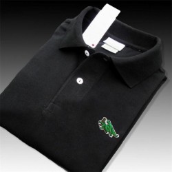 T-shirt polo stylé - manches courtes - logo brodé - coton