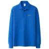 Stilig polo-t-skjorte - lange ermer - broderilogo - bomull