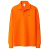 CamisetasElegante camiseta polo - manga larga - logo bordado - algodón
