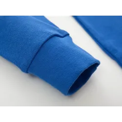 Stilig polo-t-skjorte - lange ermer - broderilogo - bomull