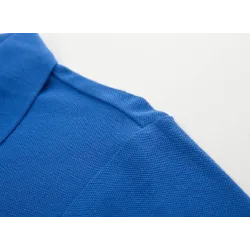 T-shirt polo stylé - manches longues - logo brodé - coton