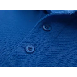 T-shirt polo elegante - manga comprida - logótipo bordado - algodão