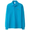 Stilfuld polo t-shirt - langærmet - broderi logo - bomuld