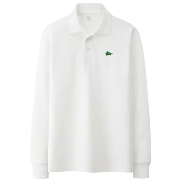 CamisetasElegante camiseta polo - manga larga - logo bordado - algodón