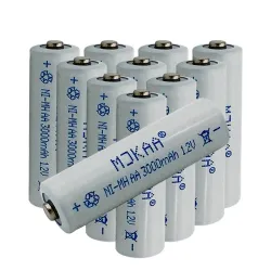 12V Ni-MH 3000mAh 2A uppladdningsbart - AA-batteri -10 stycken
