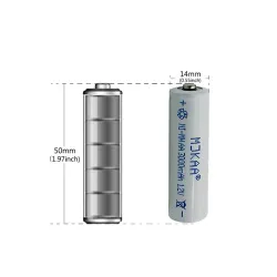 12V Ni-MH 3000mAh 2A rechargeable - AA battery -10 piecesBattery