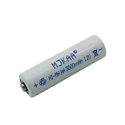 12V Ni-MH 3000mAh 2A oppladbart - AA-batteri -10 stk
