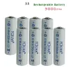 12V Ni-MH 3000mAh 2A oppladbart - AA-batteri -10 stk