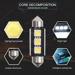 C10W C5W Festoon 36mm 39mm 41mm - 12V - CANBUS - Ampoule LED - blanc - 10 pièces
