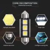C10W C5W Festoon 36mm 39mm 41mm - 12V - CANBUS - Lampadina LED - bianca - 10 pezzi
