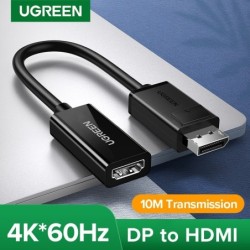 CablesUGREEN - Adaptador DP a HDMI - Cable 4K - 1080P