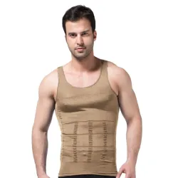 Slankende t-skjorte for menn - ermeløs - body shaper