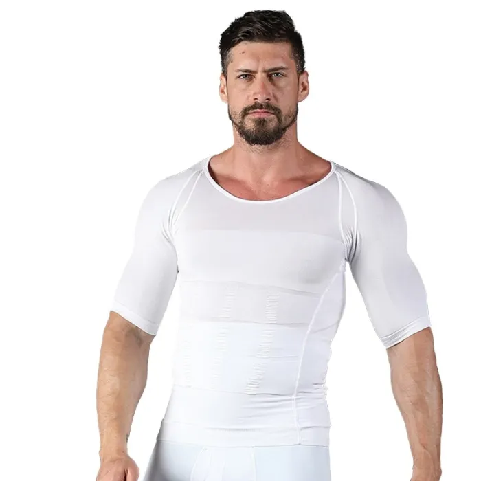 T-shirt uomo snellente - manica corta - compressione - modellante