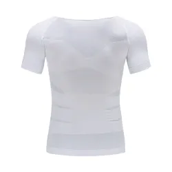 Slankende t-shirt til mænd - kortærmet - kompression - body-shaper
