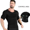 Slankende t-shirt til mænd - kortærmet - kompression - body-shaper
