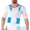 Slankende t-shirt til mænd - kortærmet - kompression - body-shaper