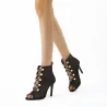 Sexy mesh ankle sandals - high thin heelSandals