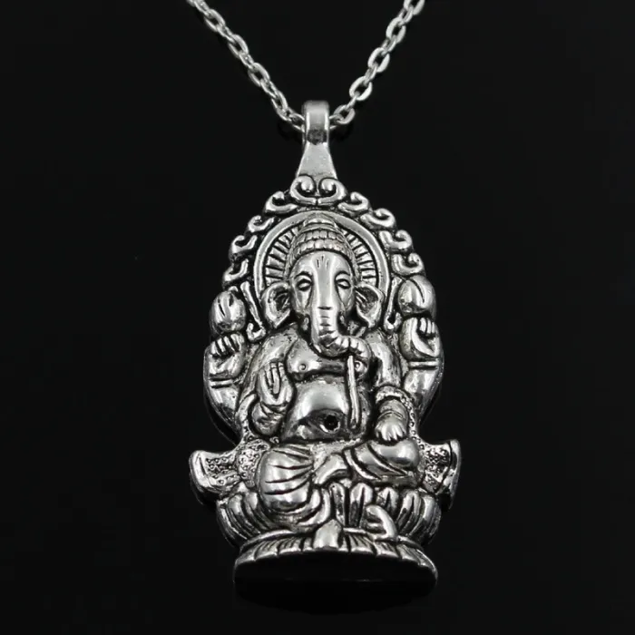 CollarColgante Ganesha Buddha Elephant - collar de plata