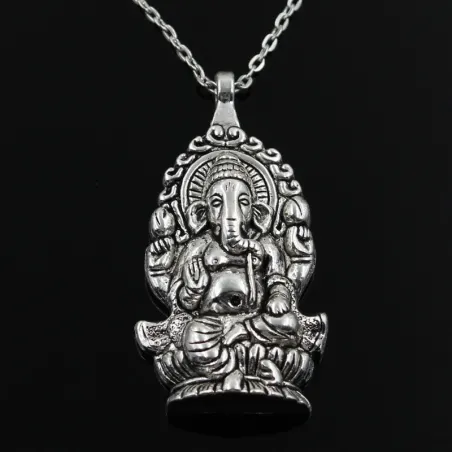 CollarColgante Ganesha Buddha Elephant - collar de plata