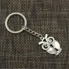 Vintage silver keychain - big eyes owlKeyrings