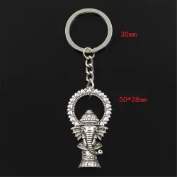 llaveroElefante Ganesha Buddha Vintage - llavero de metal