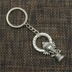 Vintage Ganesha Buddha -elefantti - metallinen avaimenperä