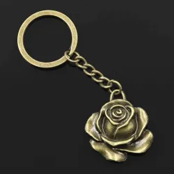 Vintage rose keychainKeyrings