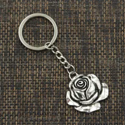 Vintage rose keychainKeyrings