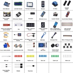Kit de démarrage amélioré-pour Arduino R3 CH340-R3 Breadboard/moteur pas à pas/SG90 Servo/1602 LCD/fil de raccordement