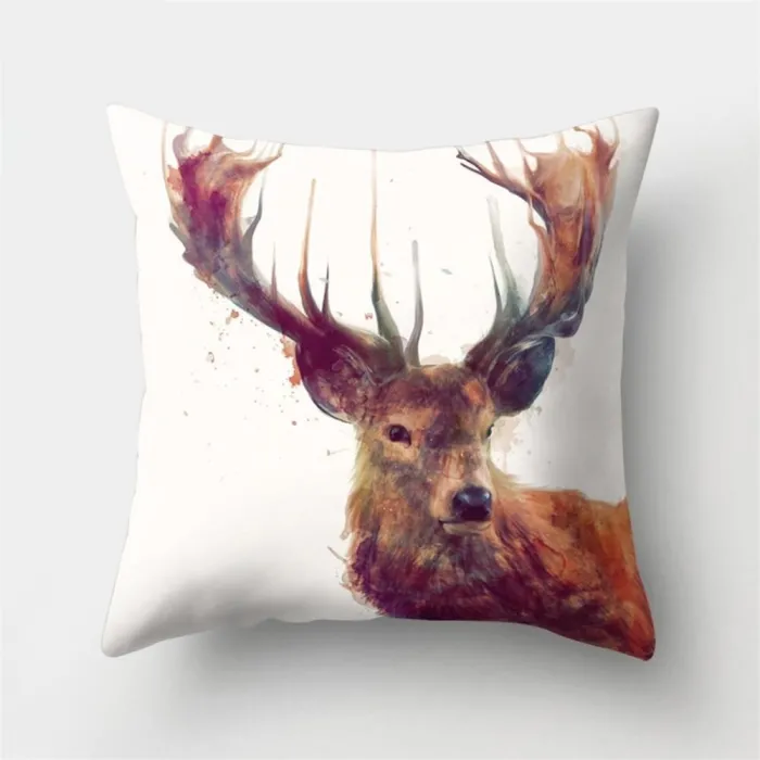 Housse de coussin déco - oiseaux - renard - ours - dinosaure - 44*44 cm