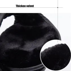 Varme vinterhøreværn - justerbare - foldbare - fleece / ruskind