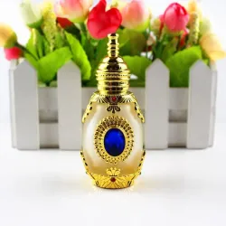PerfumeFrasco de perfume antiguo - vidrio esmerilado - cristal - con gotero de vidrio - 15 ml