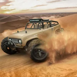 RC offroad lastebil - fjernkontroll - batteri - LED frontlykter - 4WD - 40km/t