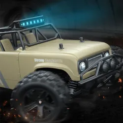RC offroad lastebil - fjernkontroll - batteri - LED frontlykter - 4WD - 40km/t
