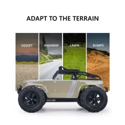 RC offroad lastebil - fjernkontroll - batteri - LED frontlykter - 4WD - 40km/t